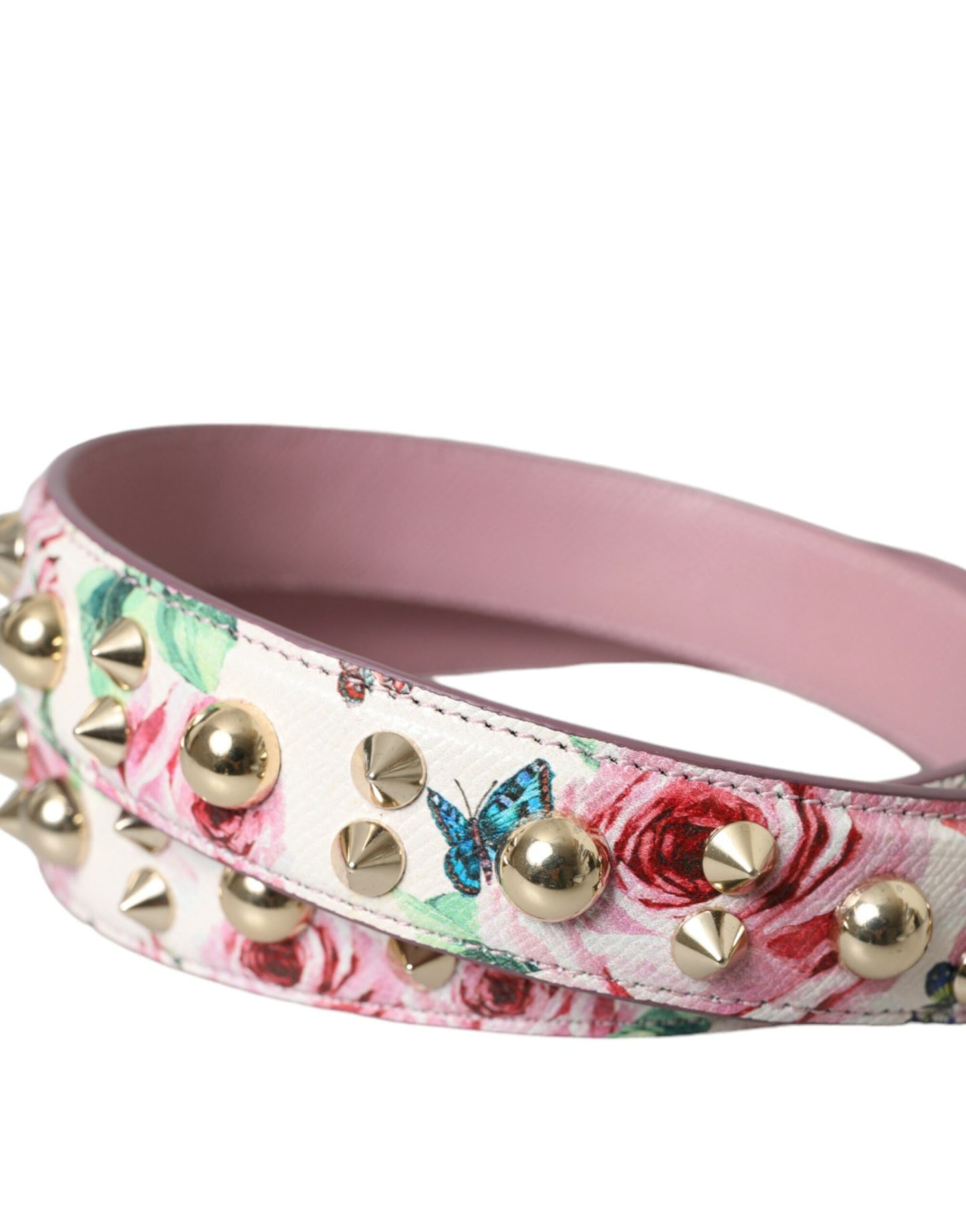 Dolce & Gabbana – Schultergurt für Handtasche mit Blumenmuster in Rosa