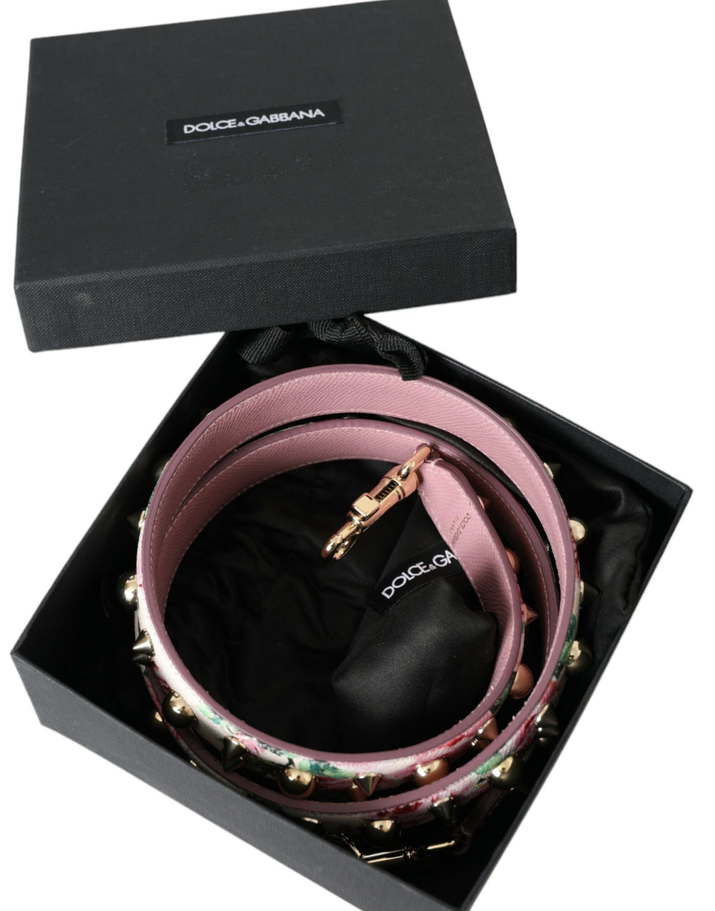 Dolce & Gabbana – Schultergurt für Handtasche mit Blumenmuster in Rosa
