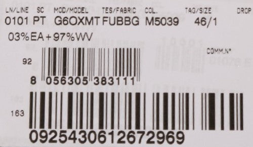 Pantaloni formali elasticizzati in lana viola