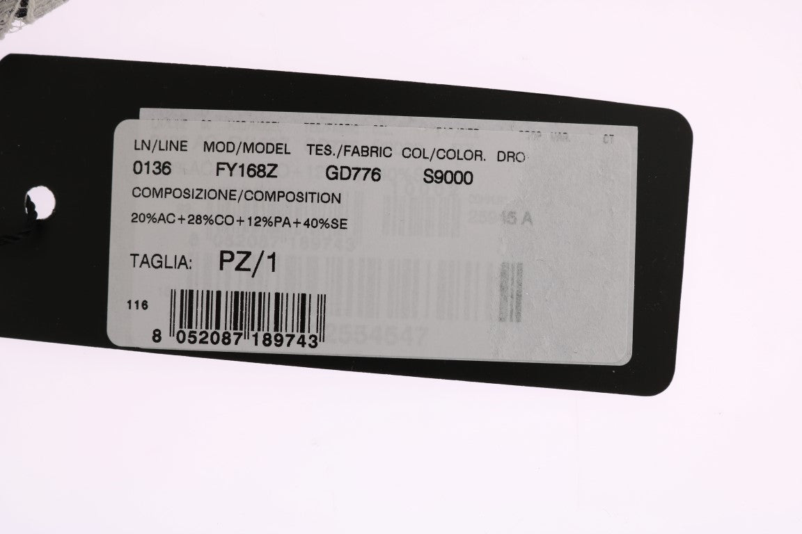 Dolce & Gabbana Elegante Schwarz-Weiße Blumen Spitze Kristall Haarklammer