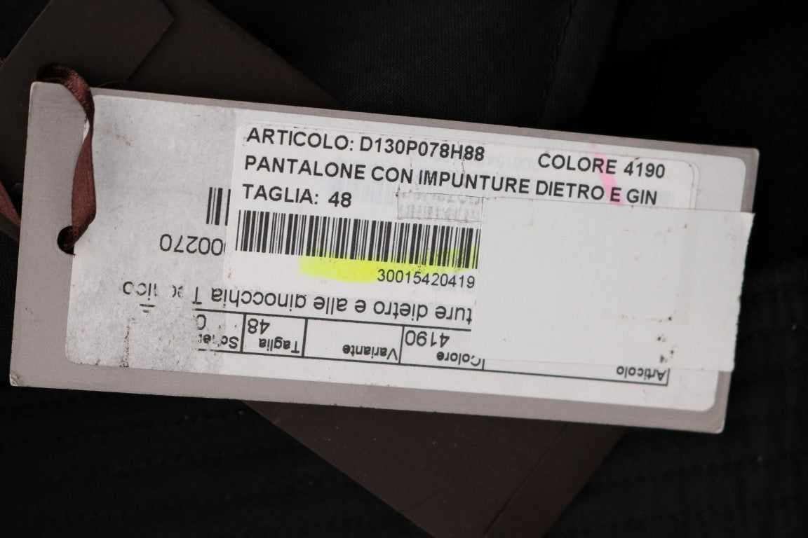 Pantaloni casual slim fit in cotone nero