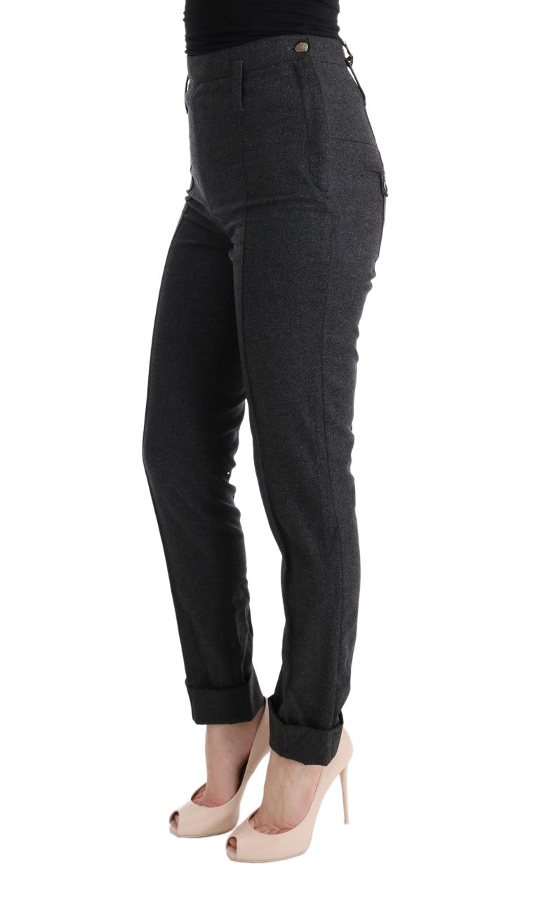 Ermanno Scervino Chic Graue Legere Skinny-Hosen