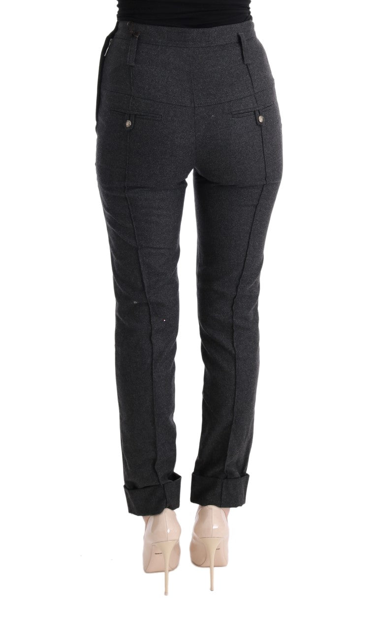 Ermanno Scervino Chic Graue Legere Skinny-Hosen