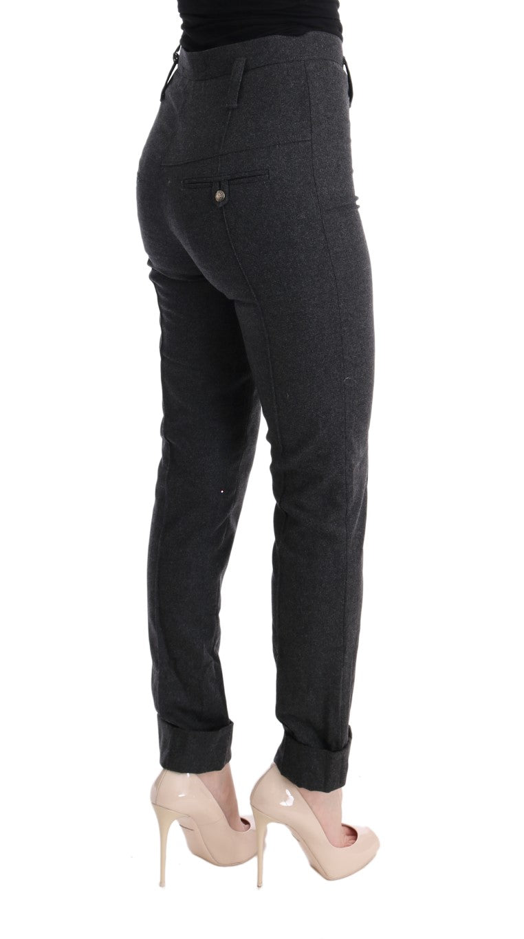 Ermanno Scervino Chic Graue Legere Skinny-Hosen