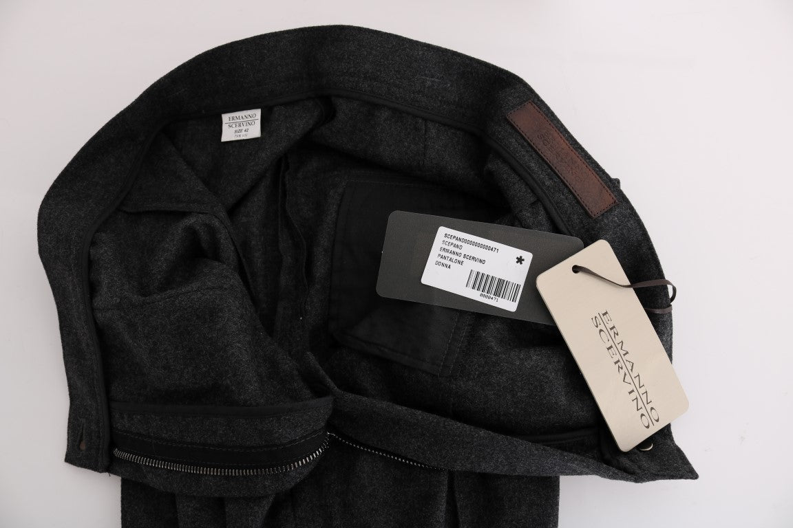 Ermanno Scervino Chic Graue Legere Skinny-Hosen