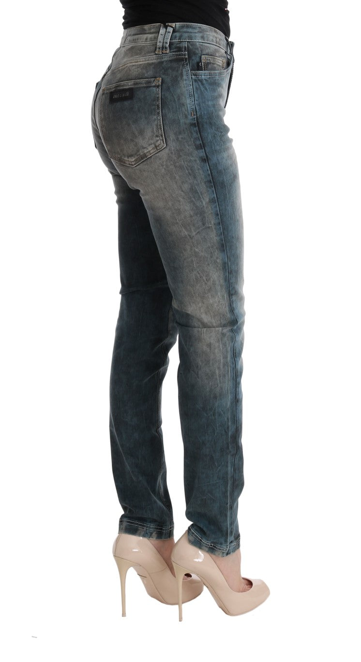 Jeans slim fit in misto cotone lavaggio blu