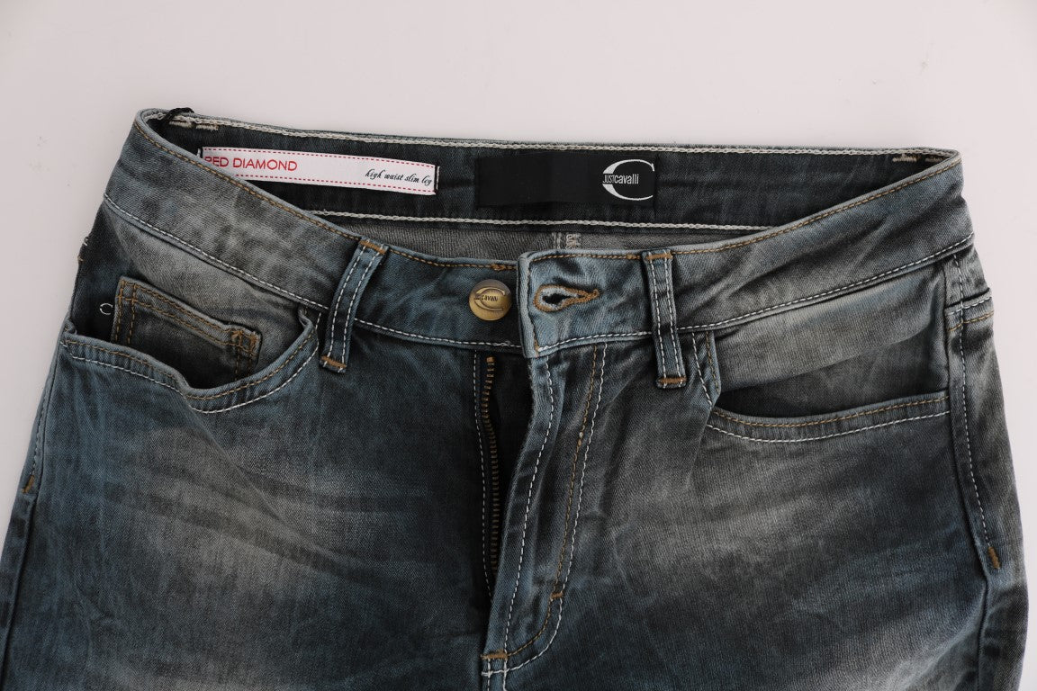 Jeans slim fit in misto cotone lavaggio blu