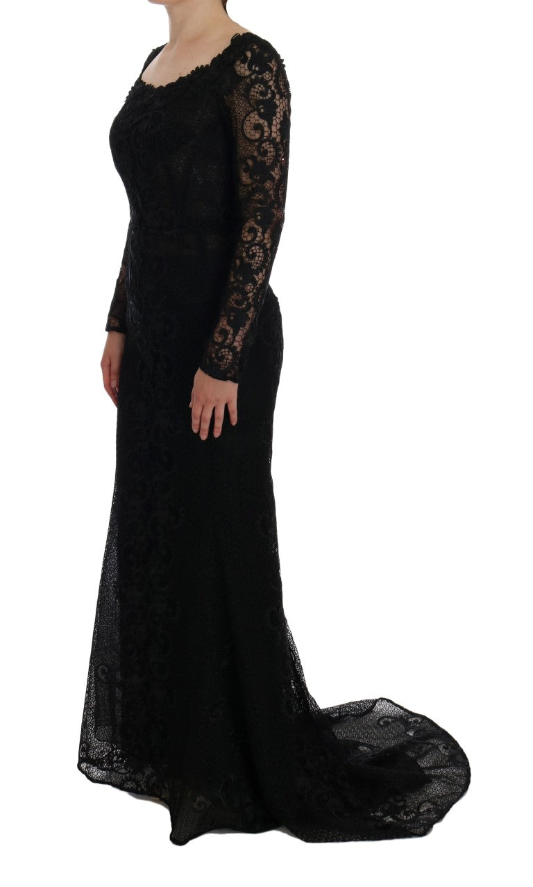 Dolce & Gabbana Elegantes Schwarzes Maxikleid in voller Länge