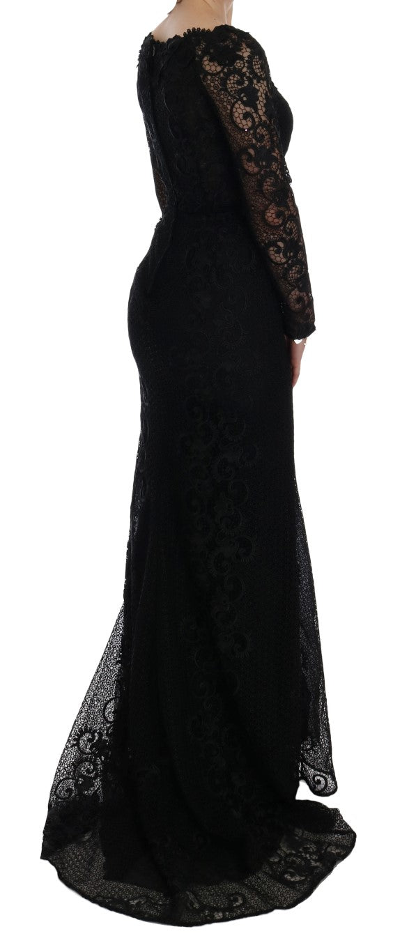 Dolce & Gabbana Elegantes Schwarzes Maxikleid in voller Länge
