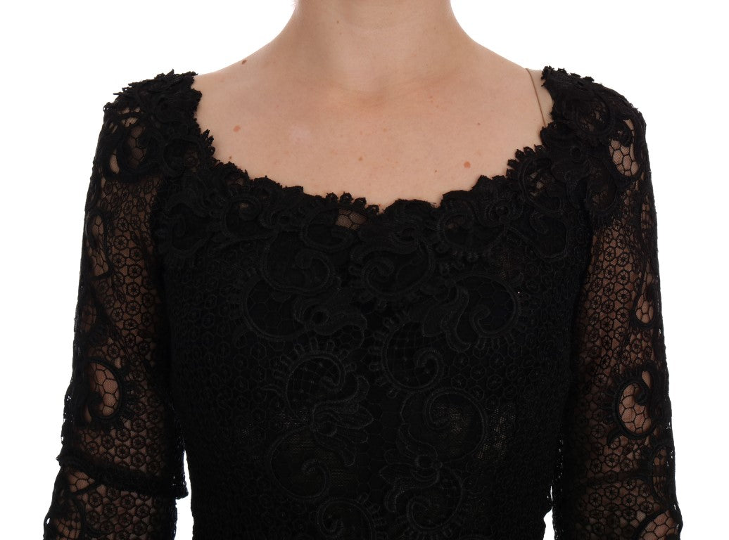 Dolce & Gabbana Elegantes Schwarzes Maxikleid in voller Länge