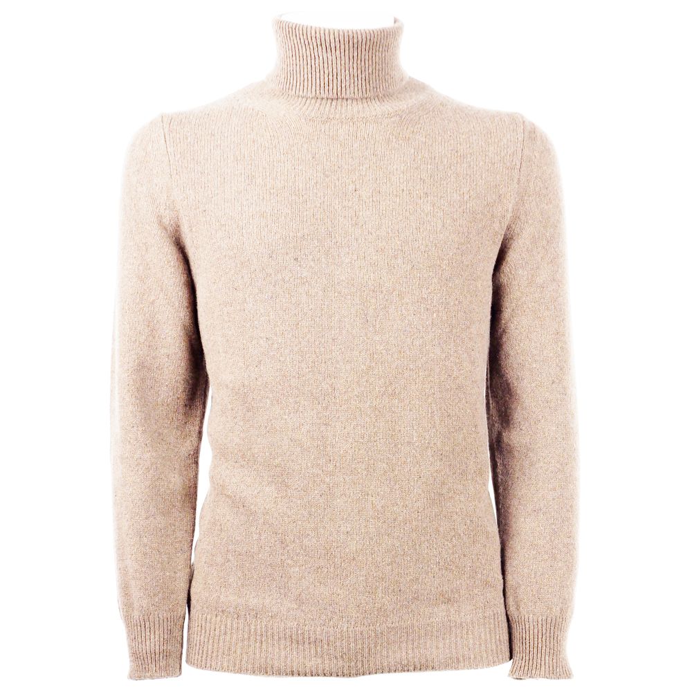 Emilio Romanelli Eleganter Rollkragenpullover aus Kaschmir in Beige