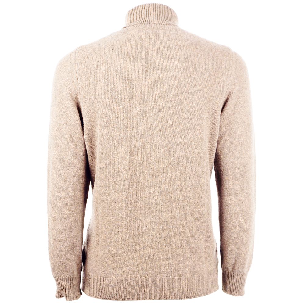 Emilio Romanelli Eleganter Rollkragenpullover aus Kaschmir in Beige