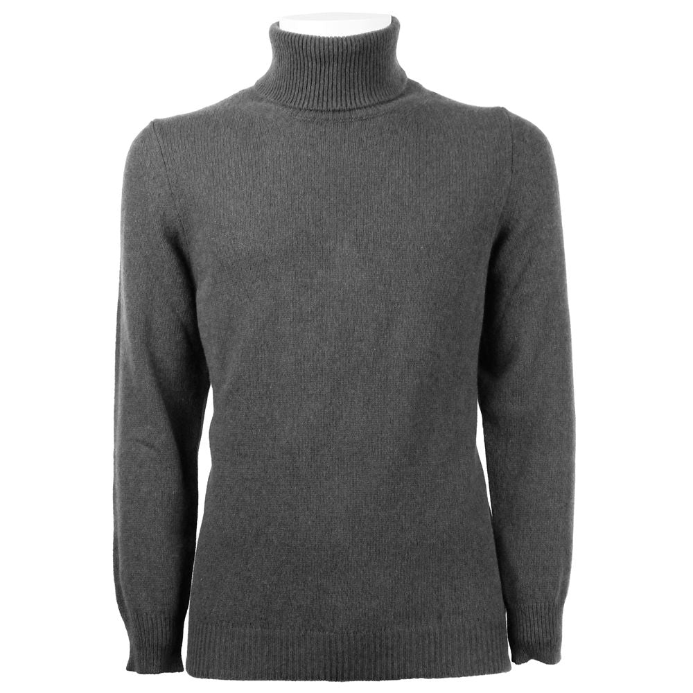 Emilio Romanelli Eleganter grauer Rollkragenpullover aus Kaschmir