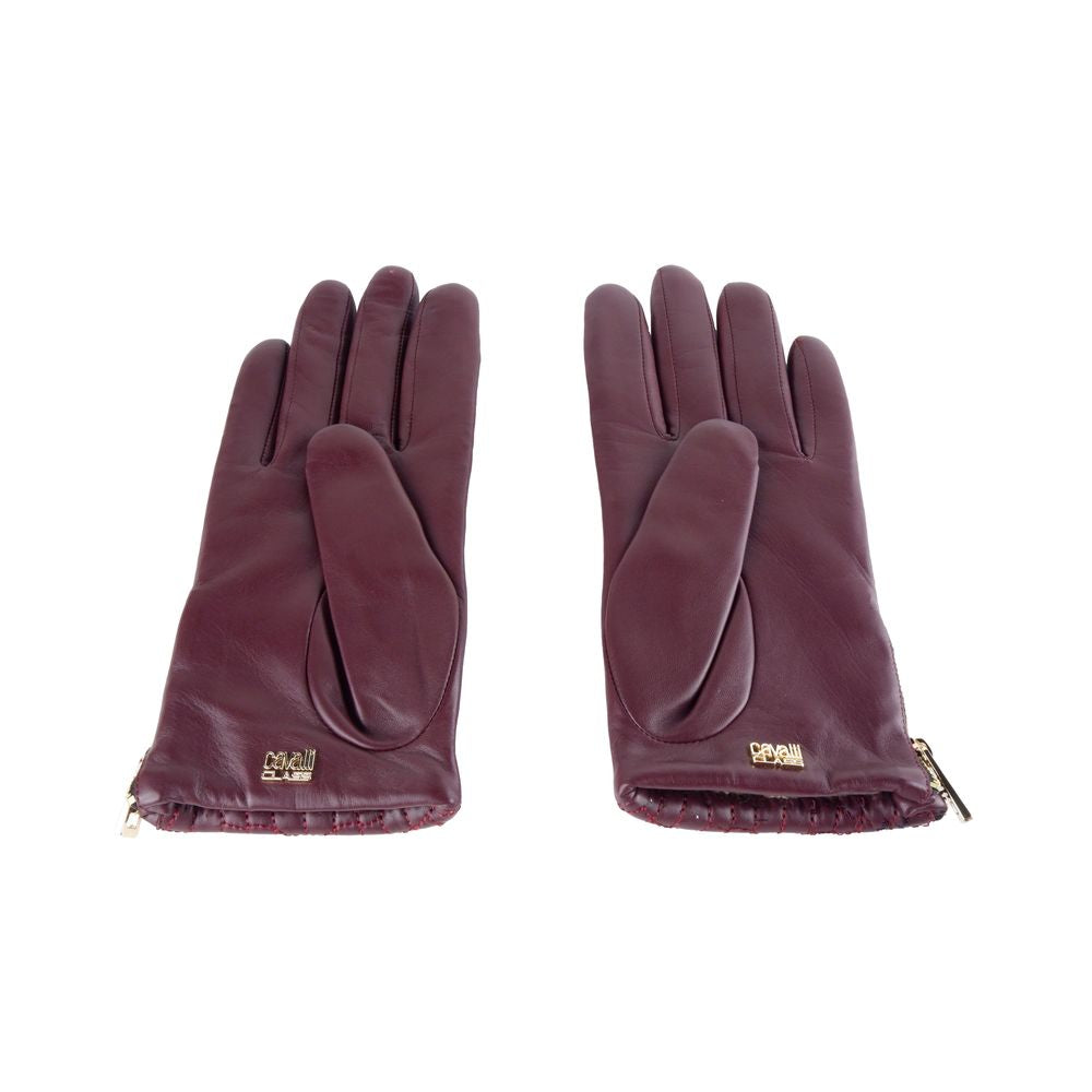 Cavalli Class Rote Lammleder Damenhandschuh