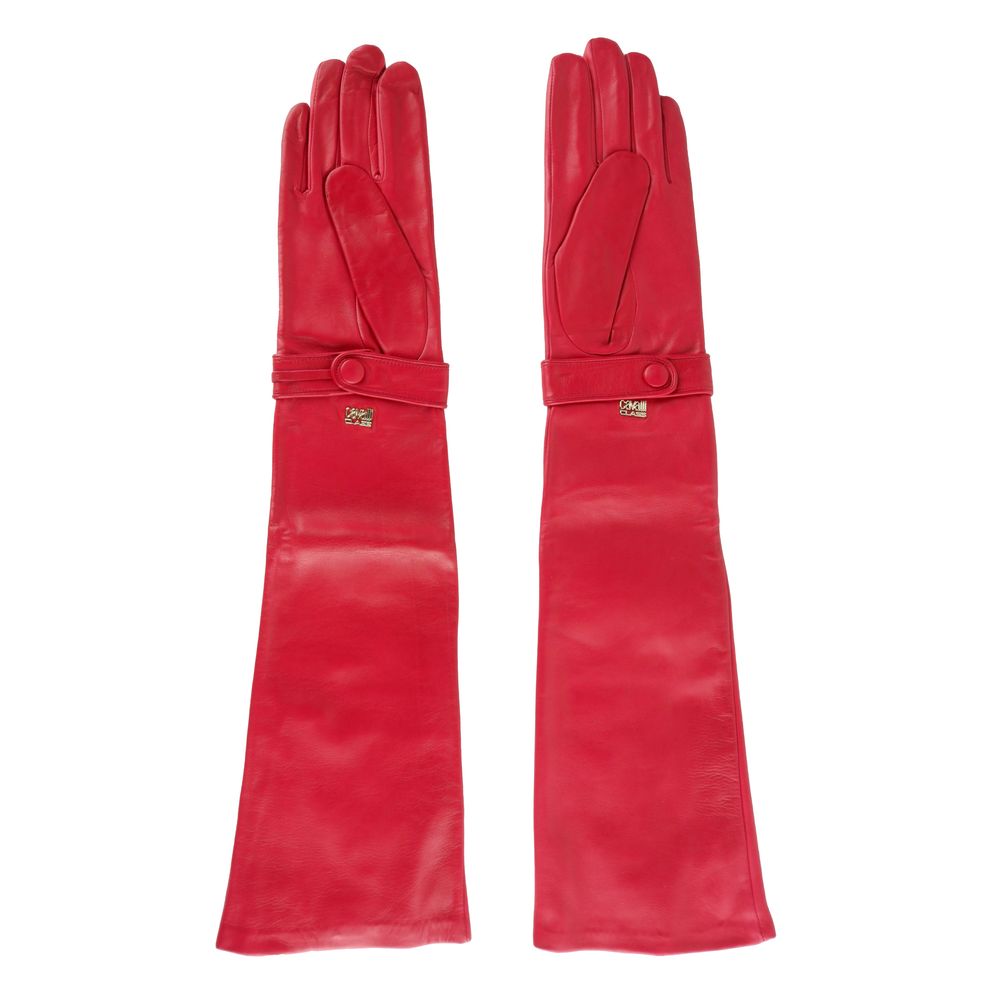 Guante de piel de cordero Di de cuero rojo