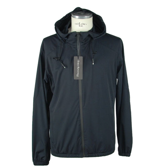 Chaqueta de poliéster negra