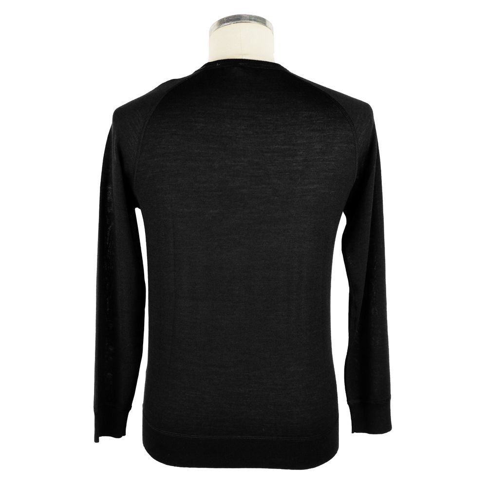Jersey de lana merino negro