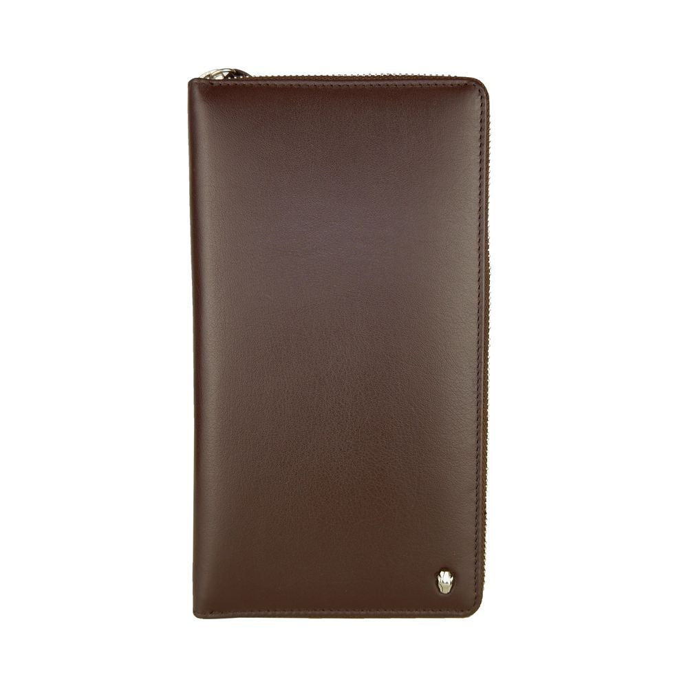 Cartera de cuero marrón