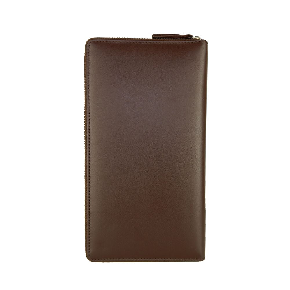 Cartera de cuero marrón