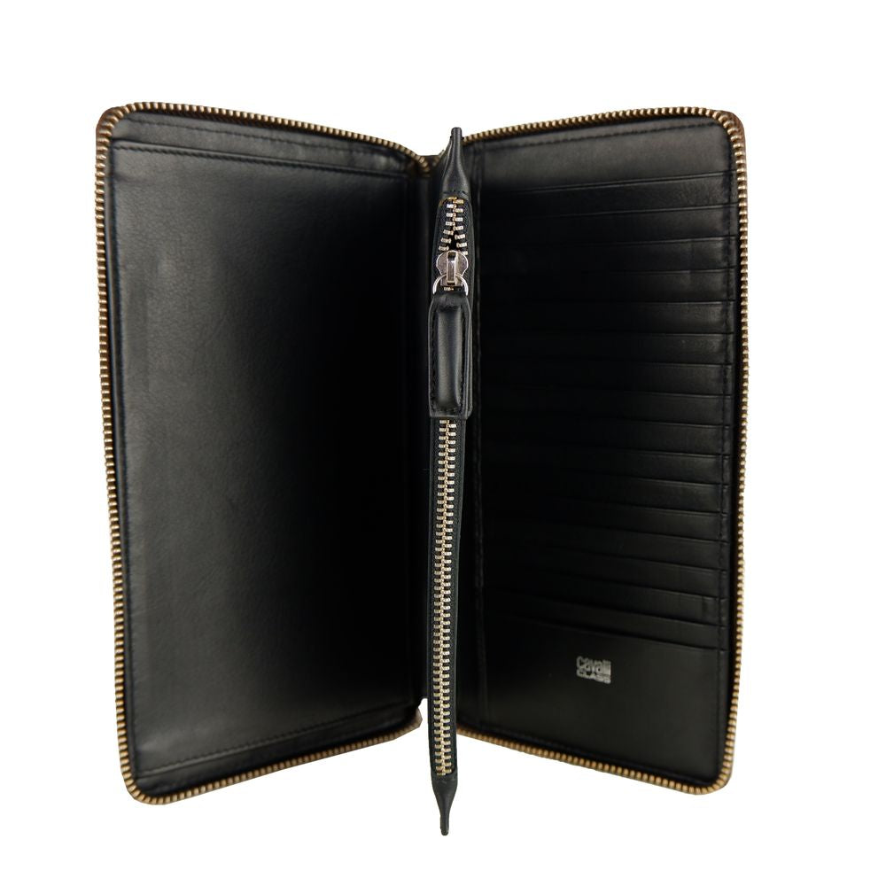 Cartera de cuero marrón