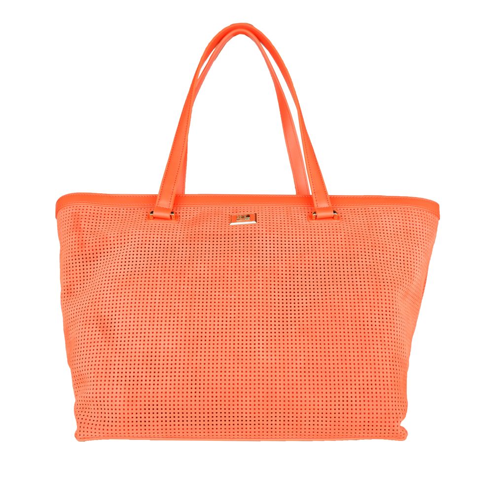Bolso de mano Di de piel de becerro naranja
