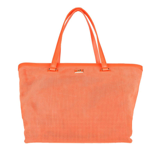 Sac à main pour femmes en cuir de veau orange Cavalli Class