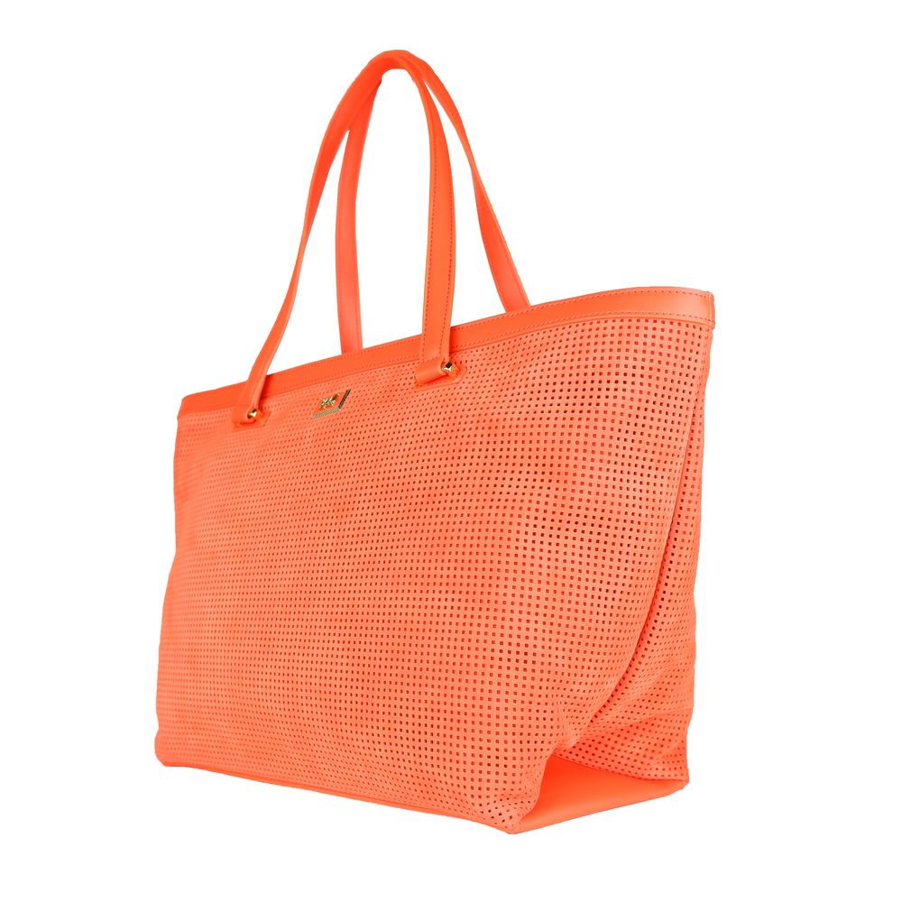 Bolso de mano Di de piel de becerro naranja
