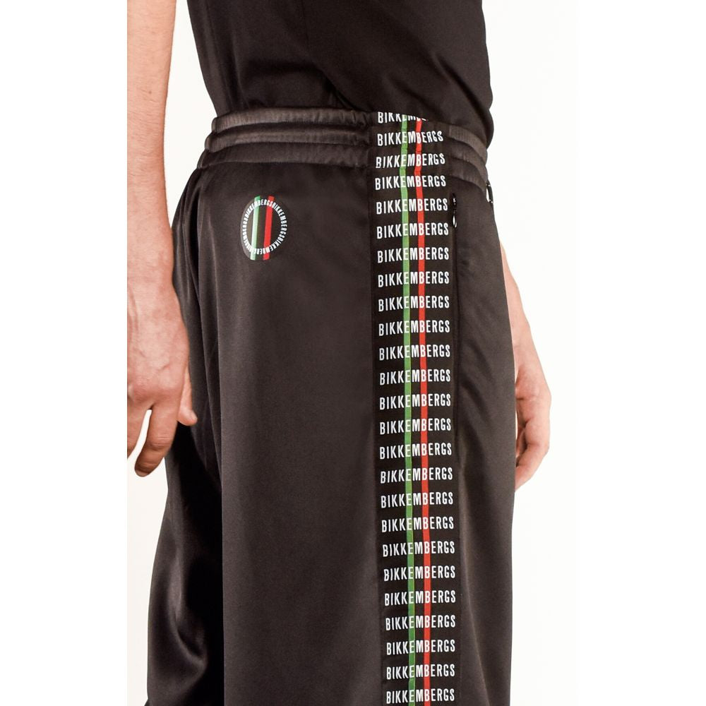 Pantalón corto de poliéster negro