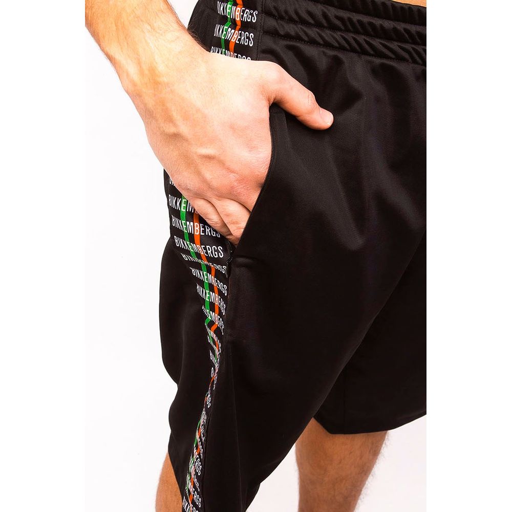 Pantalón corto de poliéster negro