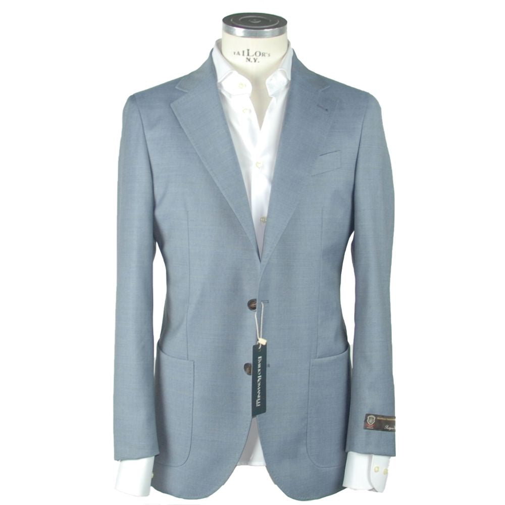 Hellblauer Vergine-Blazer aus Wolle