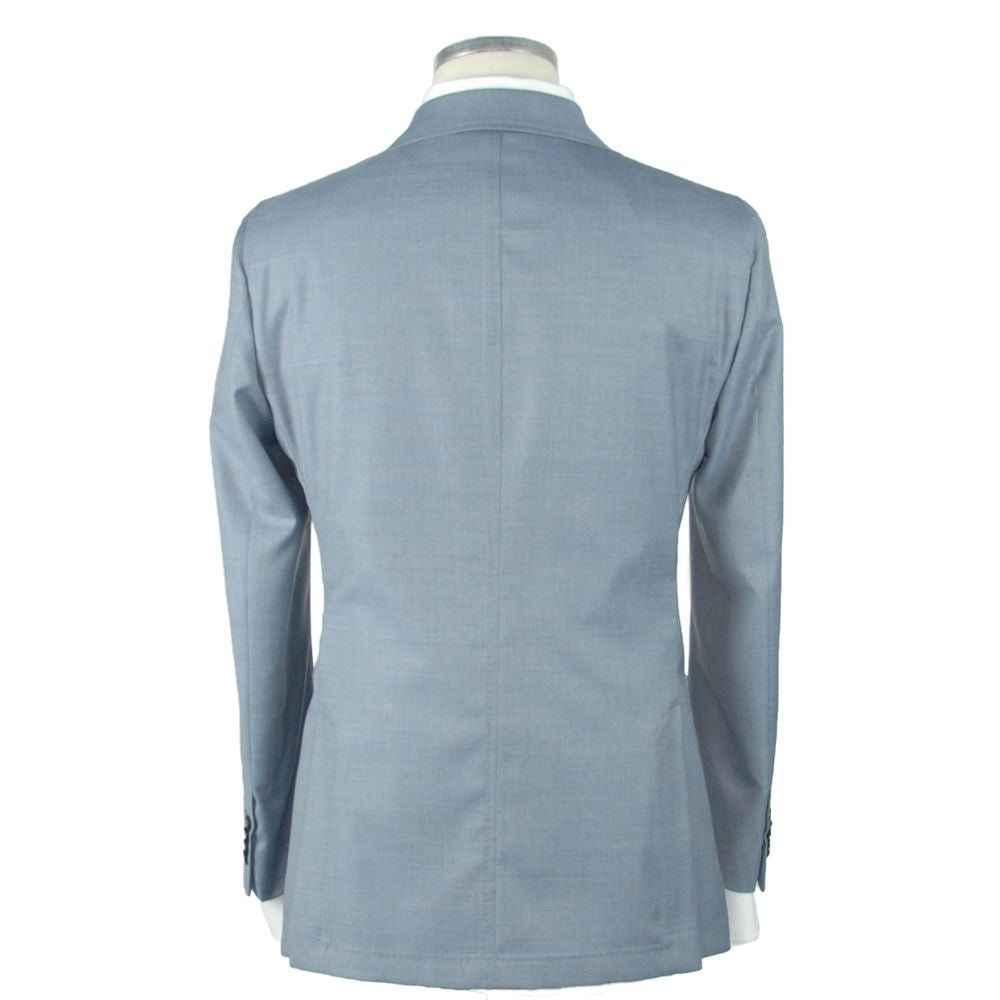 Hellblauer Vergine-Blazer aus Wolle