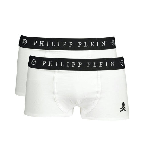Philipp Plein – Weiße Baumwoll-Boxershorts für Herren