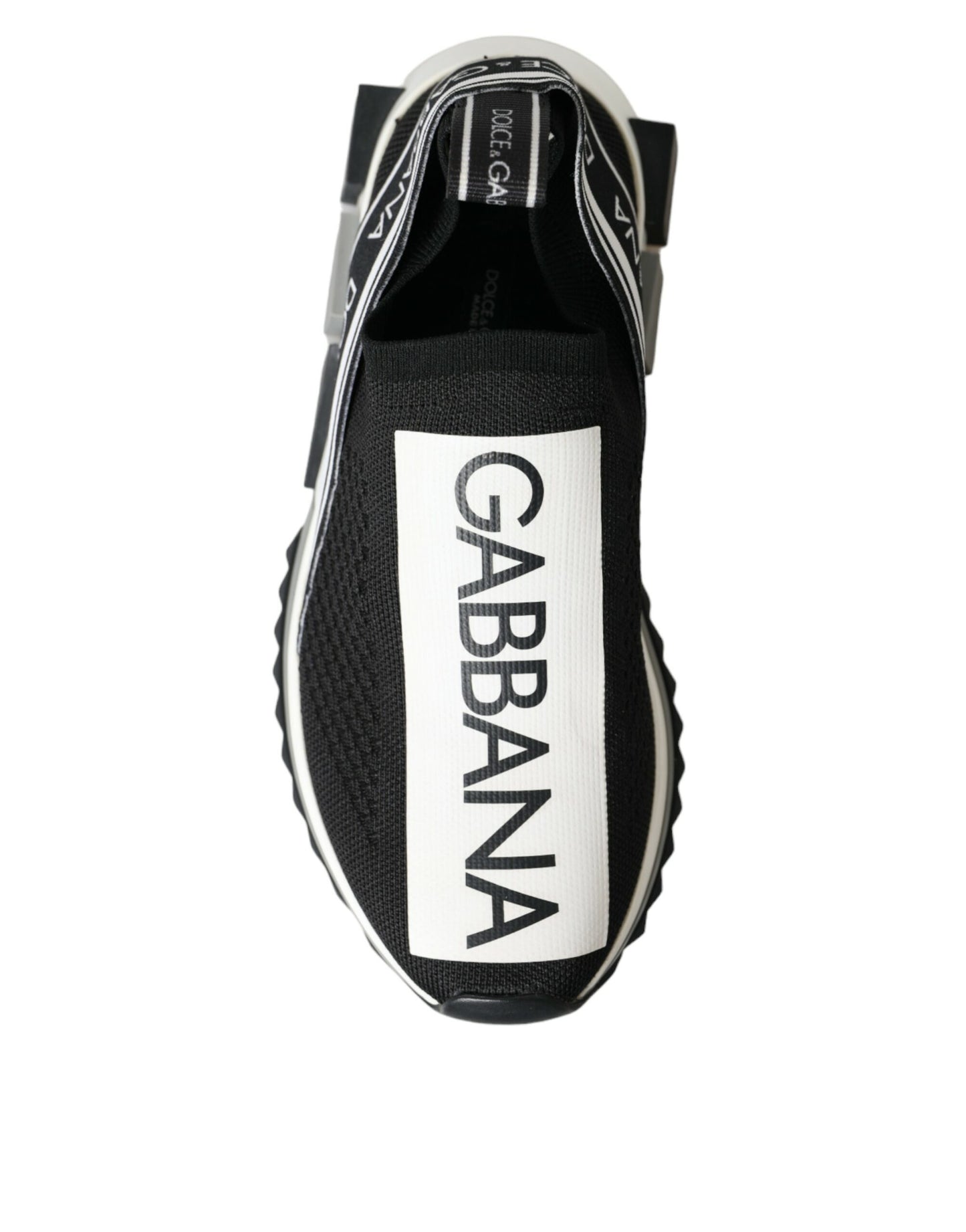 Dolce & Gabbana – Sorrento – Slipper-Sneakers in Schwarz und Weiß