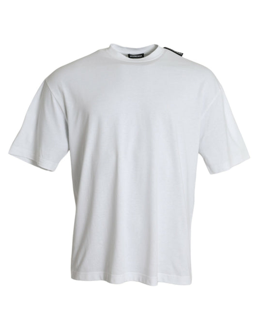T-shirt en jersey de coton Balenciaga Off White à col rond