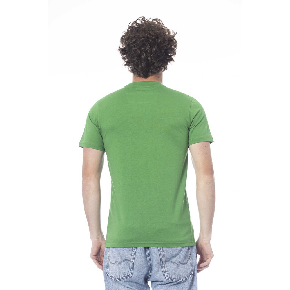 T-shirt pour hommes en coton vert Cavalli Class