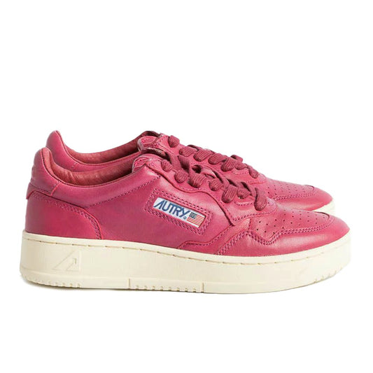 Baskets Di Capra en cuir fuchsia Autry