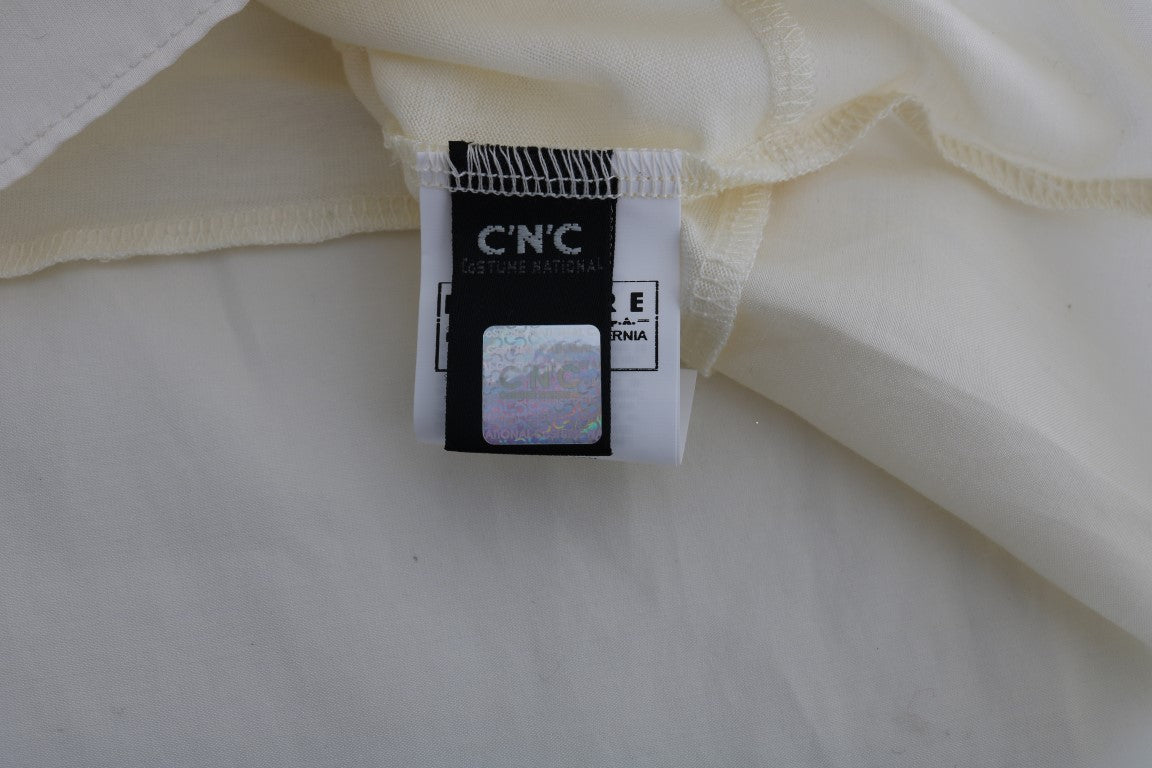 Camicetta superiore asimmetrica beige