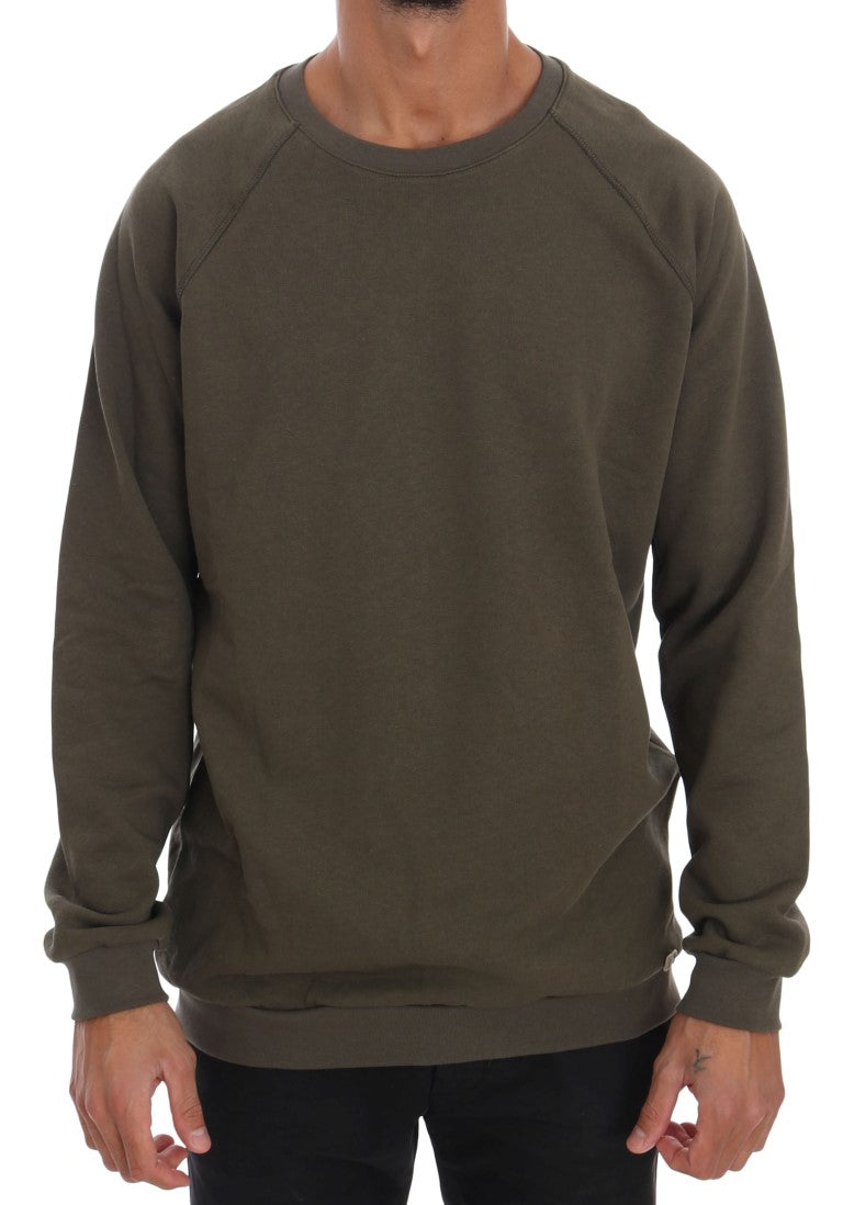 Daniele Alessandrini atemberaubender grüner Rundhals-Cotton-Pullover