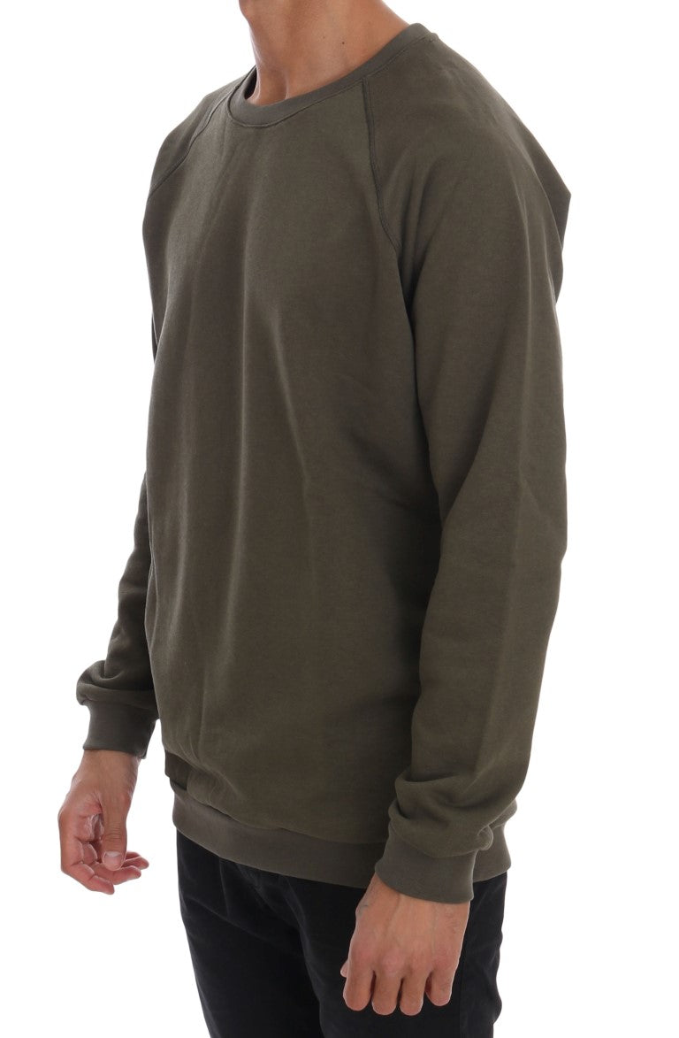 Daniele Alessandrini atemberaubender grüner Rundhals-Cotton-Pullover
