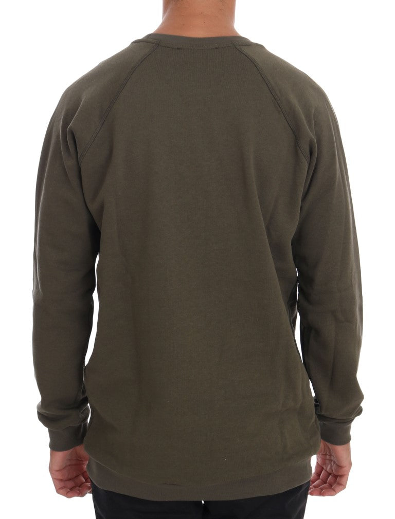 Daniele Alessandrini atemberaubender grüner Rundhals-Cotton-Pullover