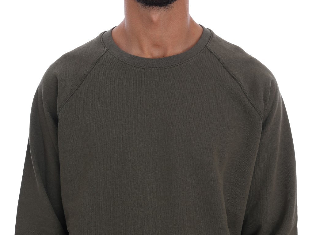Daniele Alessandrini atemberaubender grüner Rundhals-Cotton-Pullover