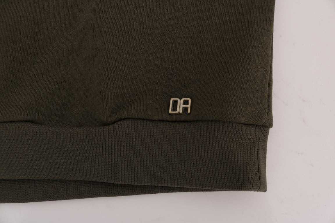 Daniele Alessandrini atemberaubender grüner Rundhals-Cotton-Pullover