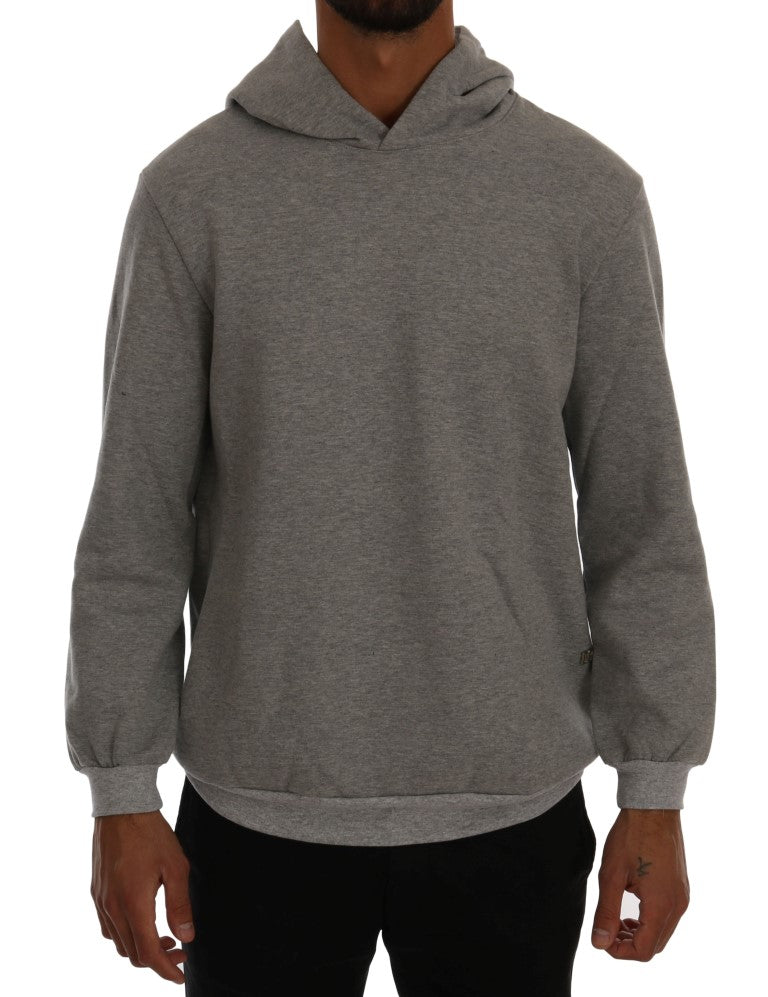 Jersey gris de algodón con capucha