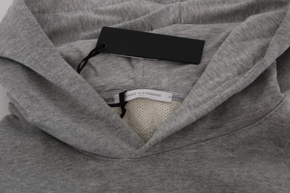 Jersey gris de algodón con capucha