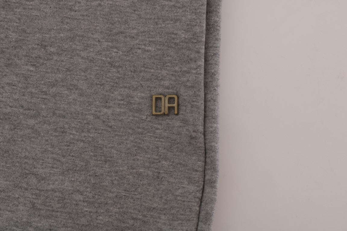 Jersey gris de algodón con capucha