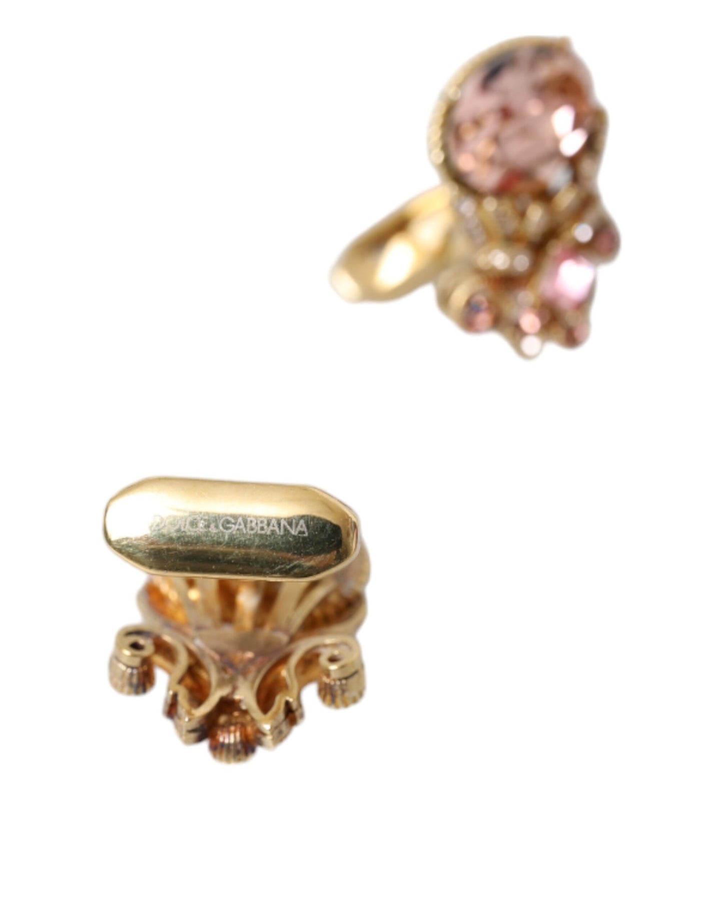 Dolce & Gabbana Manschettenknopf aus 925er Sterlingsilber mit Kristallen