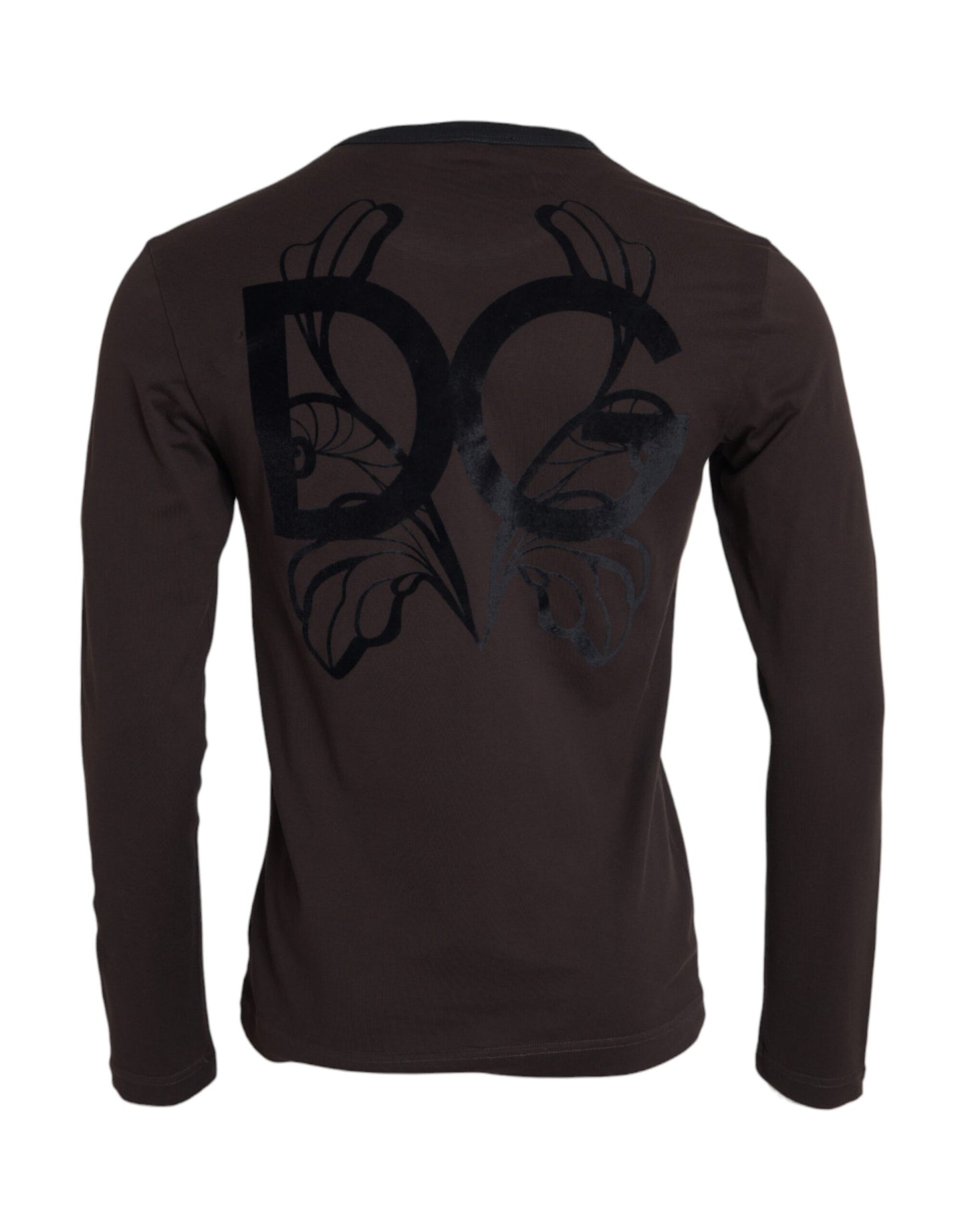 Dolce & Gabbana, Brauner Pullover mit Rundhalsausschnitt und DG-Logo