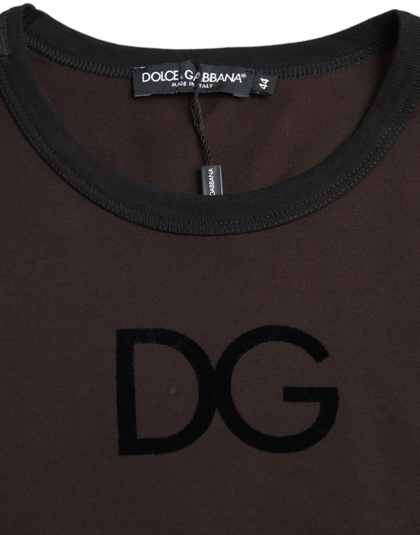 Dolce & Gabbana, Brauner Pullover mit Rundhalsausschnitt und DG-Logo