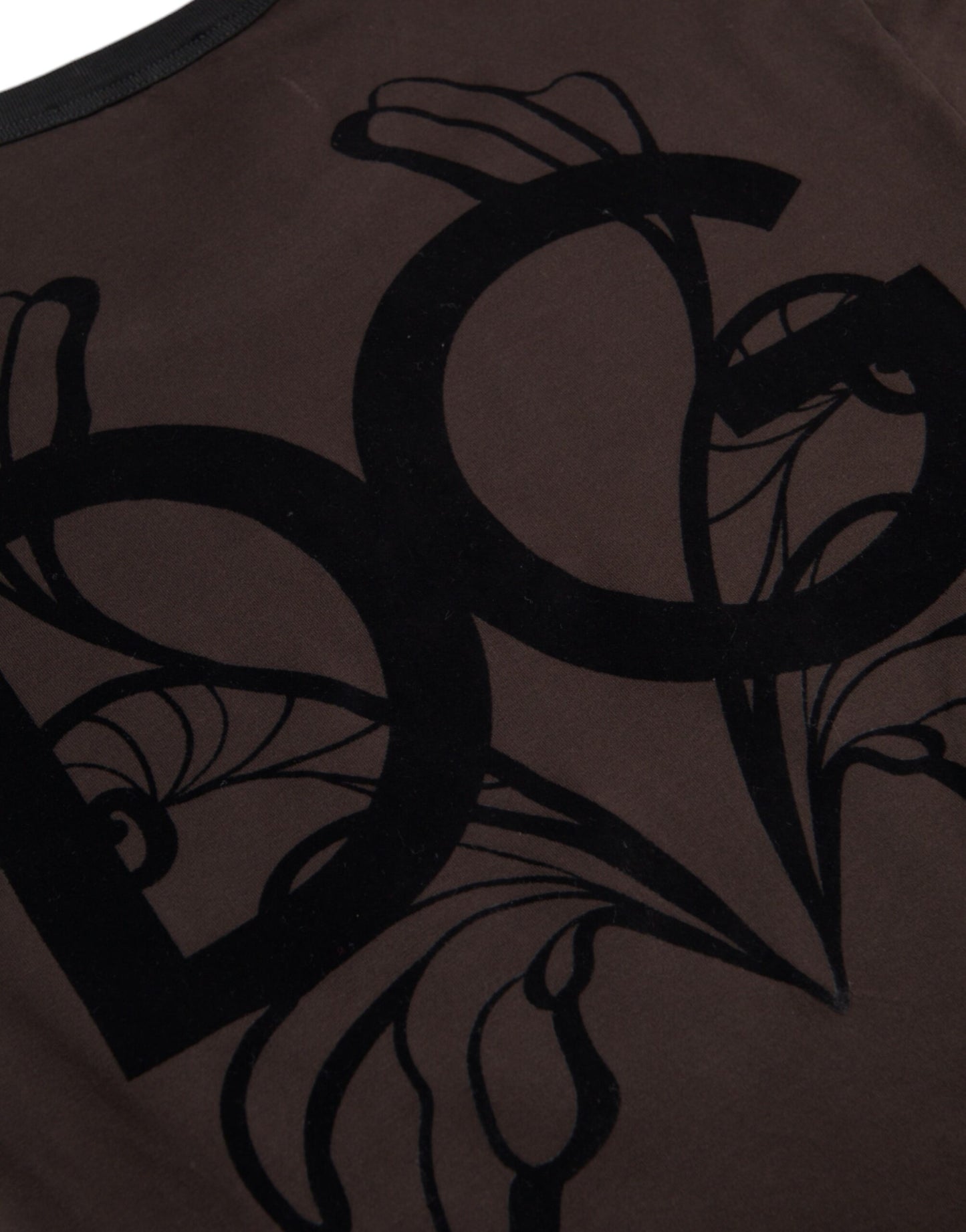 Dolce & Gabbana, Brauner Pullover mit Rundhalsausschnitt und DG-Logo