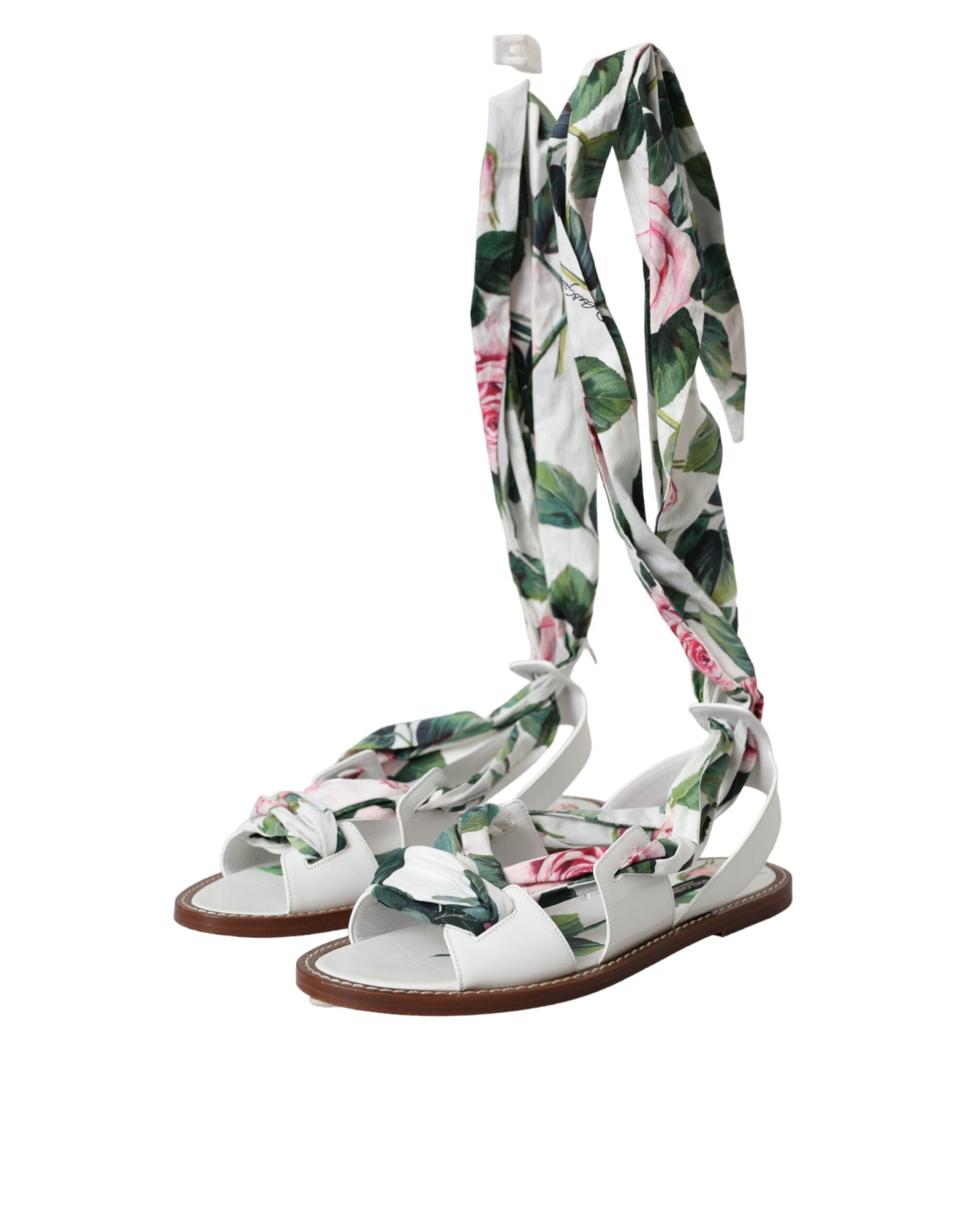 Dolce & Gabbana Sandalen mit Knöchelriemen und Blumenmuster, mehrfarbig